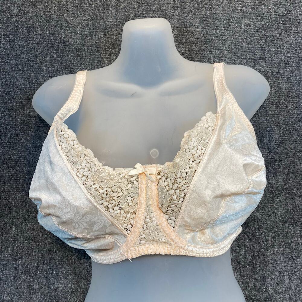 Vintage Playtex Secrets Floral Signature Underwire Bra 4422 Size 44C Ivory